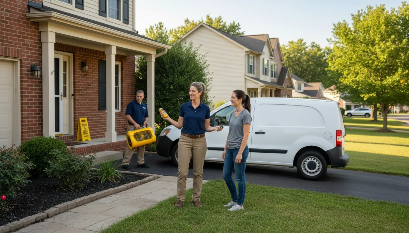 Residential water damage restoration in Benedict, NE